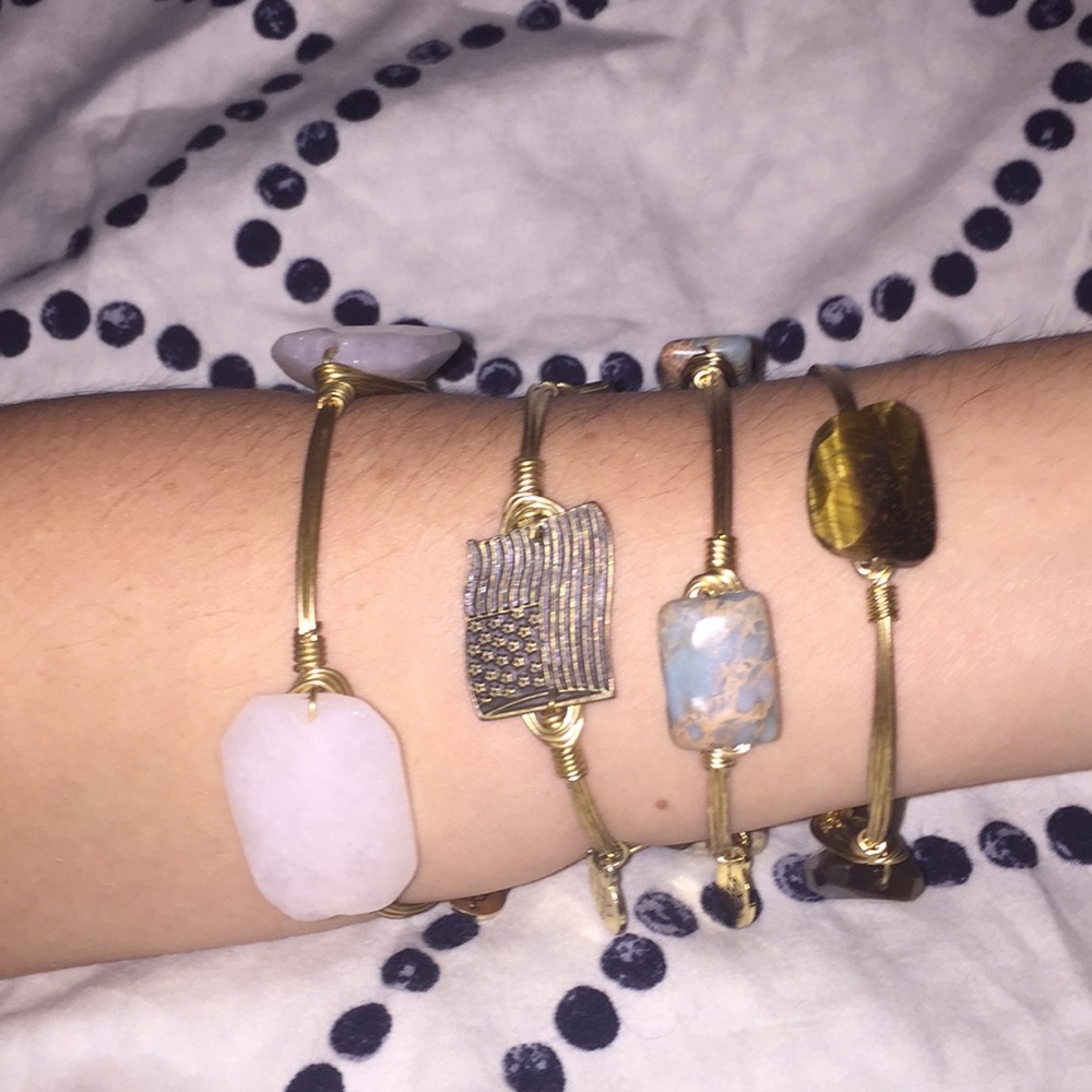 3 Bourbon & Bowtie bracelets will divideWhite sold